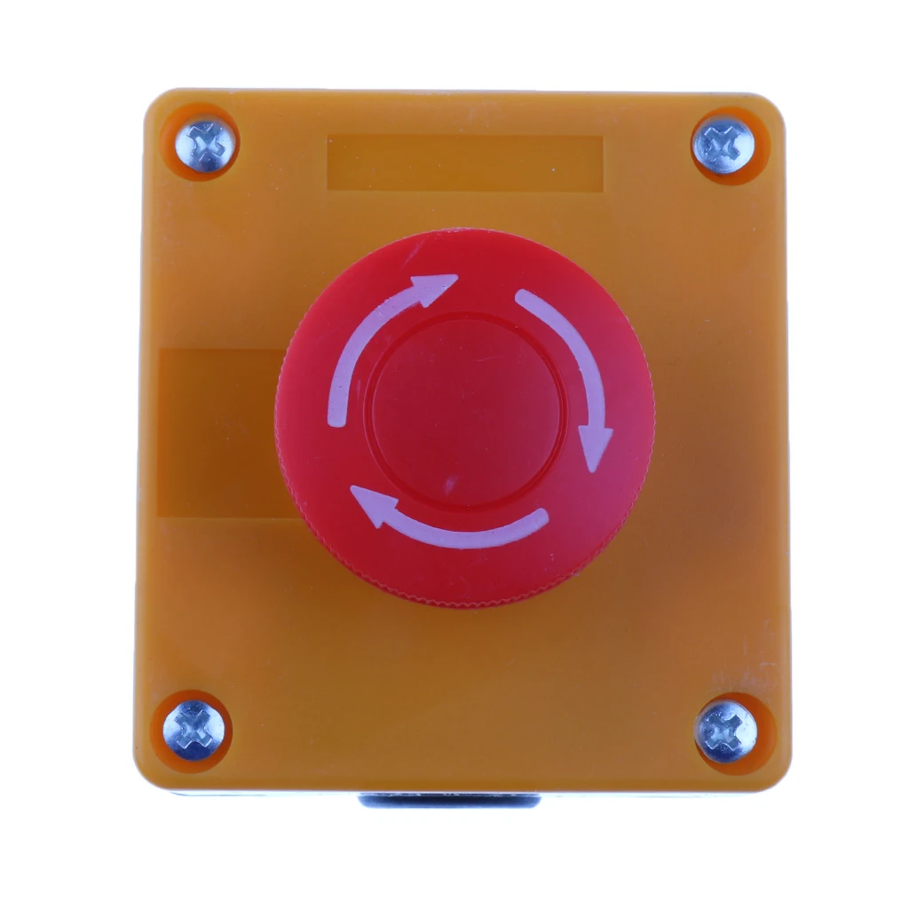 220V 3A Latching NC Emergency Stop Red Mushroom Push Button Switch Station | Строительство и ремонт