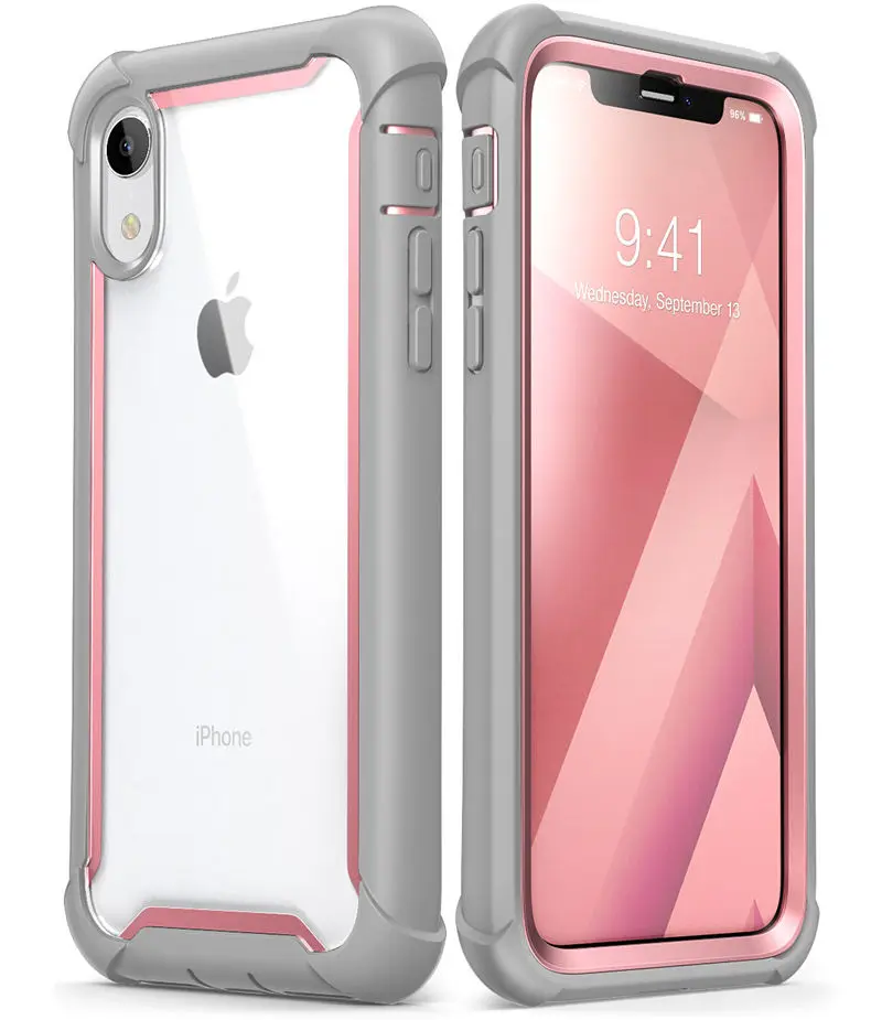 Для iphone XR чехол 6,1 дюймов i-Blason Ares серия полный корпус Прочный Прозрачный Бампер чехол со встроенной защитной пленкой