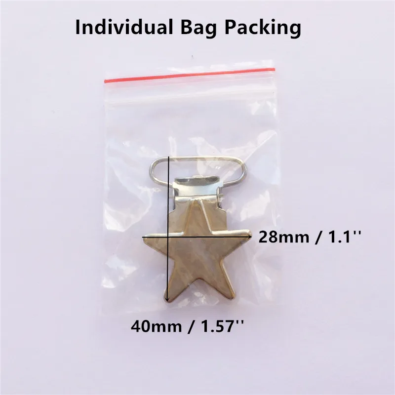 50 шт./лот серебристый металлический зажим для детской соски 1 дюйм 2 5 см подтяжки