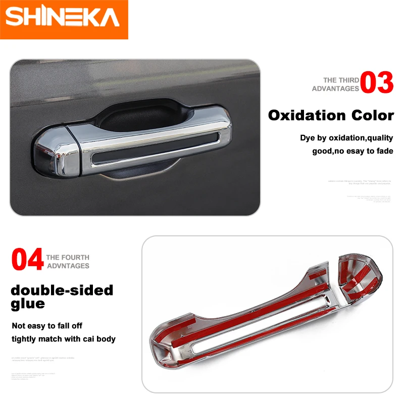 SHINEKA ABS Автомобильная внешняя боковая дверная ручка багажника декоративная