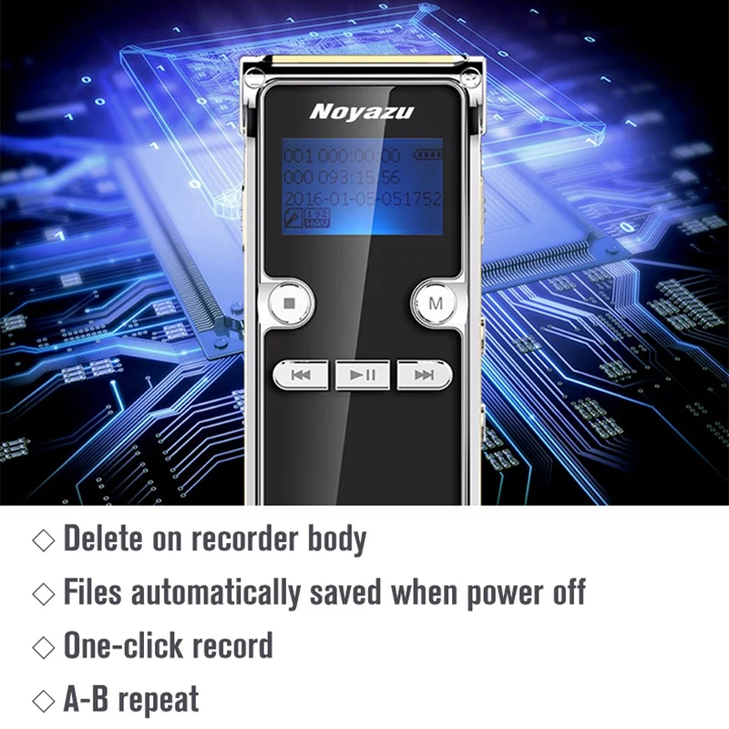 Noyazu 906 8GB Диктофон профессиональный мини диктофон 10 дней флэш аудио запись рекордер флэш-накопитель gravador de voz