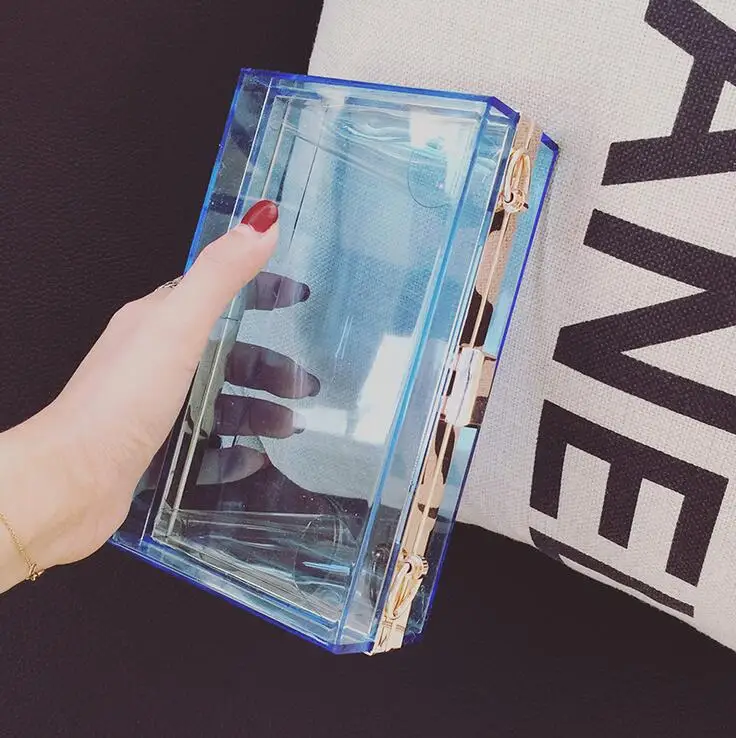 New Arrival High quality Art Acrylic Box Bag Flap women Day Clutches Shouldbags Girl party Handbag Chain Evning Bags purse | Багаж и сумки