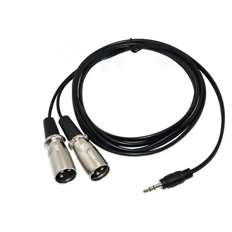 Стерео 3 5 мм разъем 1/8 к 2 XLR контактный штекер Y разделитель Соединительный кабель
