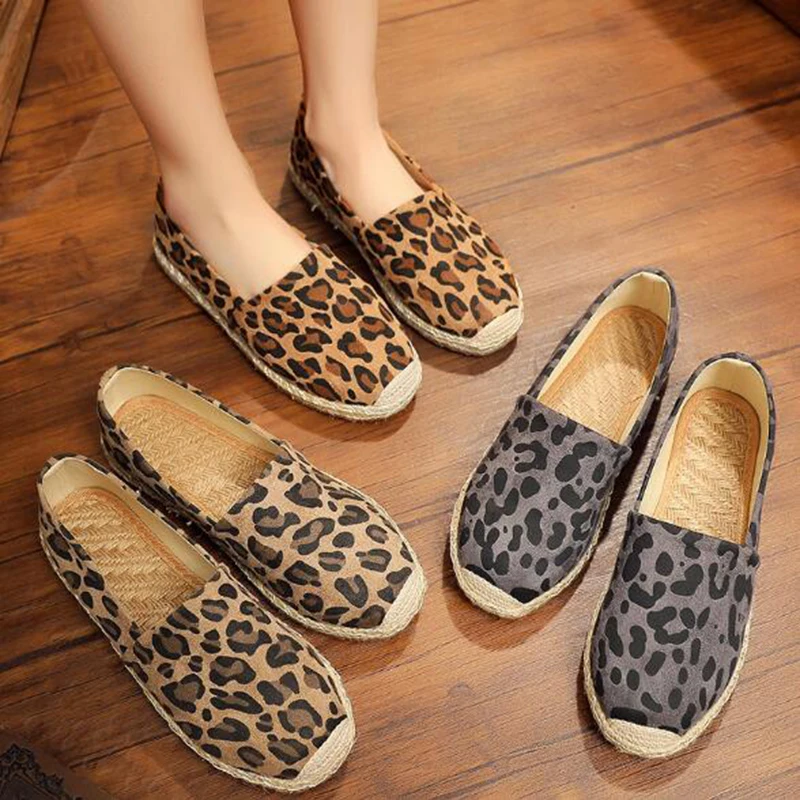 Летние леопардовые туфли ленивые Повседневная модная неглубокая обувь для