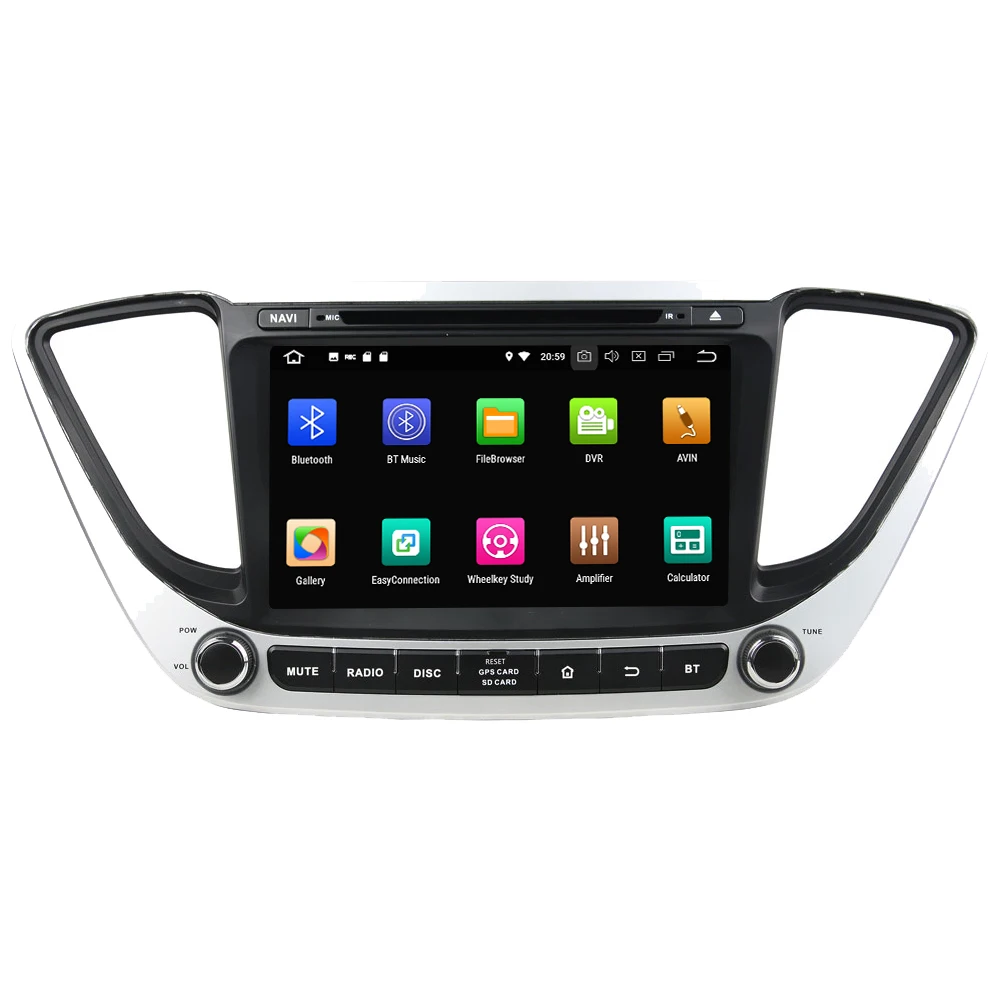 " Восьмиядерный 4G Android 8,1 4 Гб ОЗУ 64 Гб ПЗУ RDS автомобильный dvd-плеер радио gps ГЛОНАСС навигация для hyundai Verna Solaris