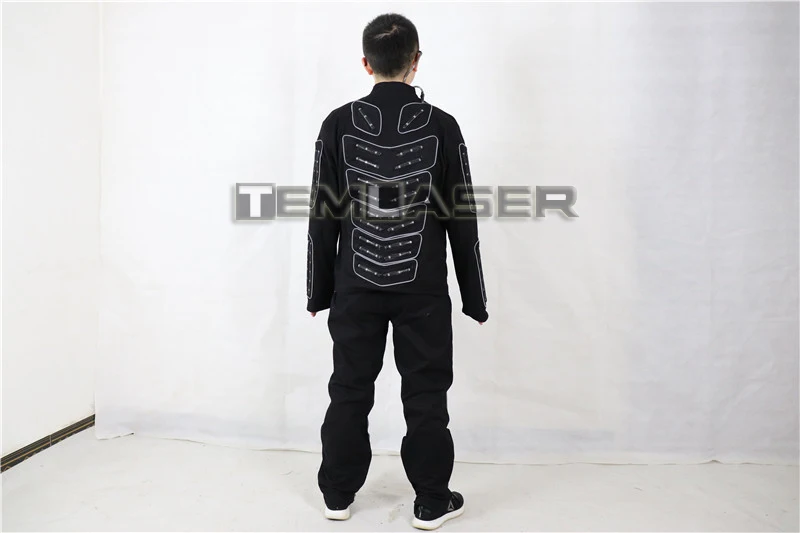 Новое поступление светодиодный костюм робота светящаяся Одежда для танцев и