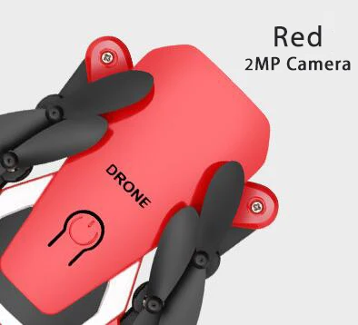 2MP Camera-Red LYZRC мини-Дрон с камерой HD складной Wi-Fi FPV RC Квадрокоптер Безголовый режим удержания высоты Микро Карманный селфи Дрон - Цвет: 2MP Camera-Red