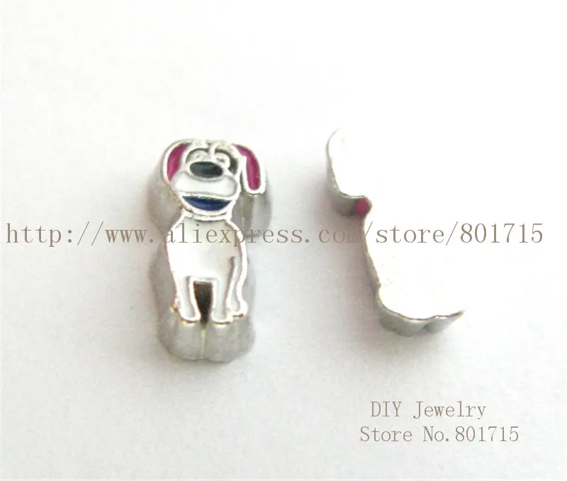 Hot sale New arrival animal lovely pets Dog floating living charm With Styles for memory locket as best gift FC1497 | Украшения и