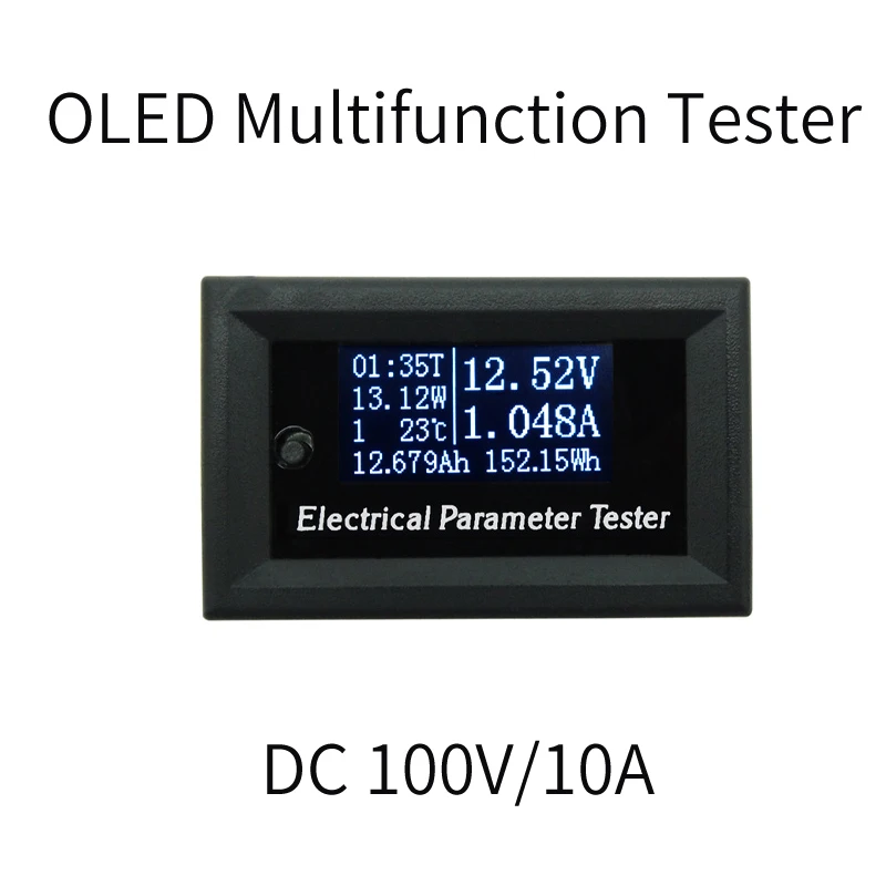 

OLED 100V/10A DC Voltmeter display monitor tester Current Meters Charger voltage ammeter battery power supply capacity detection