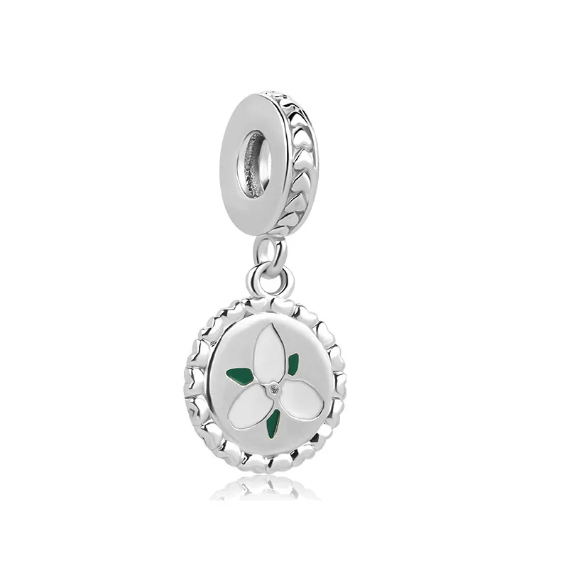 A1058 Новинка, Европейский спортивный браслет с бусинами и надписью «lucky clover love bird foot», 1 шт., Подходит для pandora, 925 браслет EL070 - Цвет: A1058
