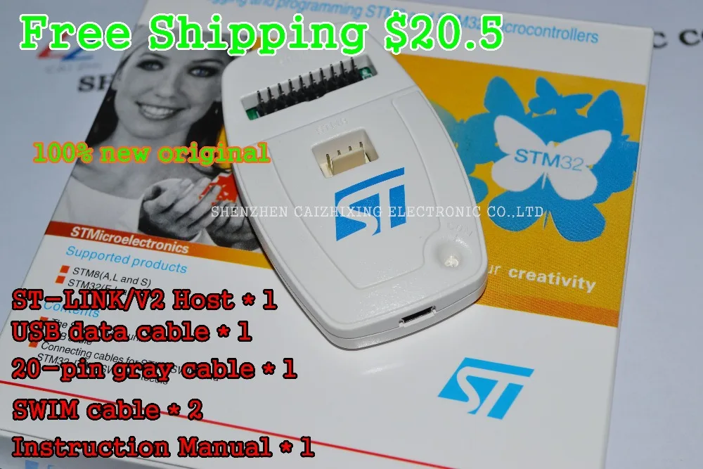 AEAK ST LINK/V2 LINK V2(CN) STLINK эмулятор загрузки Manager STM8 STM32 искусственное устройство 100%