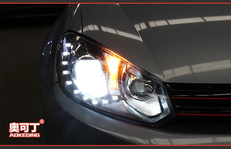 AKD автомобильный Стайлинг для VW Golf 6 фары Volks wgen Golf Mk6 светодиодный фонарь DRL Bi Xenon объектив Высокий Низкий луч парковка противотуманная фара