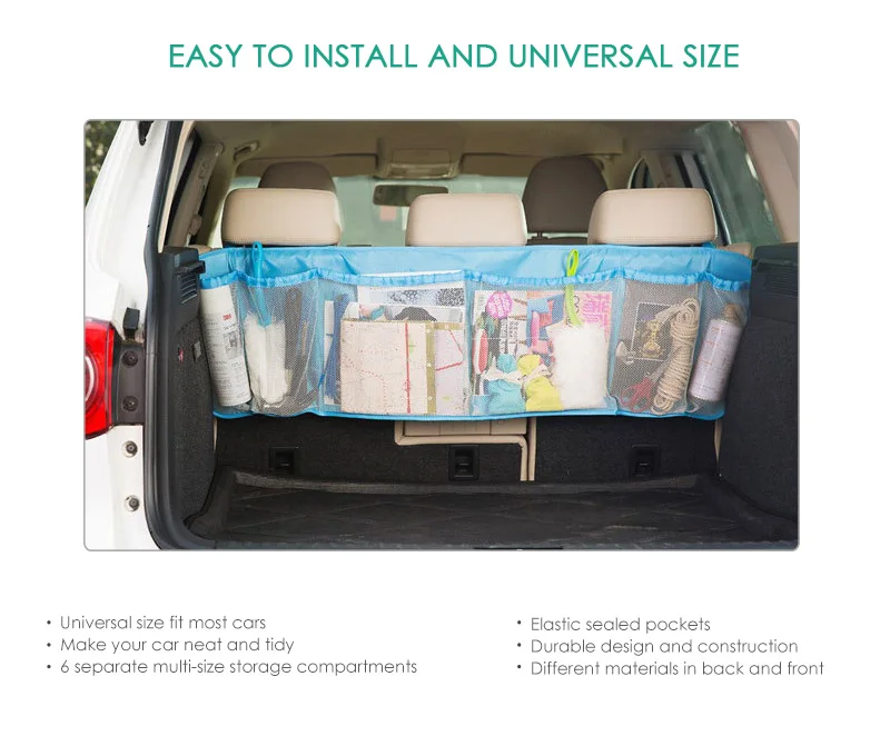 Car Back Seat Storage Mesh Net Bag Auto Holder Organizer Multi-Pocket Hanger For Capacity Pouch | Автомобили и мотоциклы