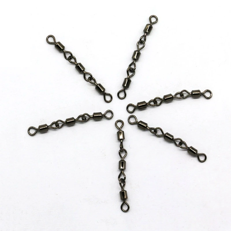 100 шт./лот прочные кольца из нержавеющей стали три шарнирных вращающихся вертлюга