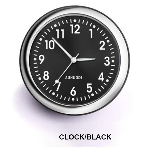 ClockBlack Автомобильный декоративный электронный счетчик, мини-часы из нержавеющей стали, термометр для автомобиля, украшение интерьера автомобиля, автомобильные аксессуары - Название цвета: ClockBlack