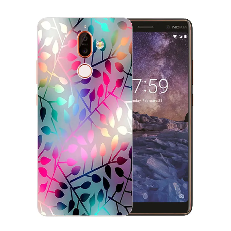 Для Nokia 7 Plus чехол для телефона 6 0 дюймов цветной узор задняя крышка Мягкий