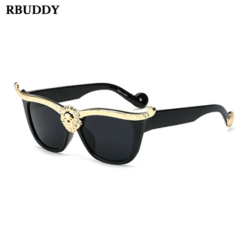 Солнцезащитные очки RBUDDY 3D Wild Lions женские солнцезащитные золотого цвета большие
