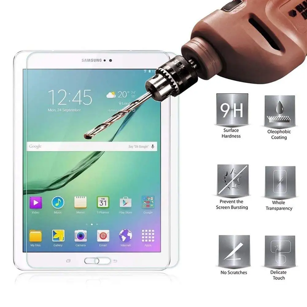 Glass Not Free Gift Крышка чехол для samsung Galaxy Tab S2 9,7 SM-T810 T810 SM-T815 T815 Tab S2 9,7 дюймов 360 Вращающийся флип чехол из полиуретановой кожи для планшета Стекло - Цвет: Glass Not Free Gift