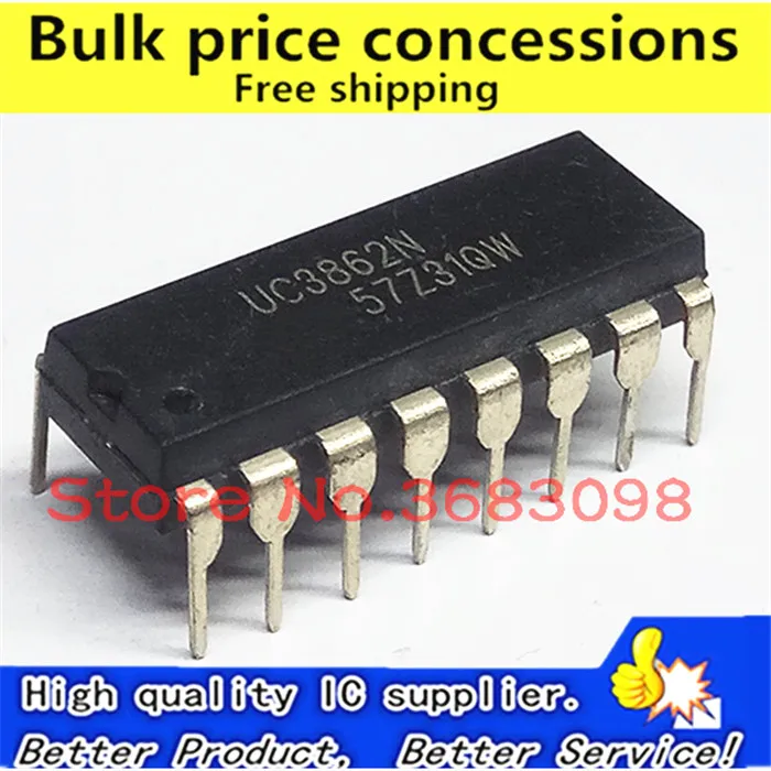 

Free Shipping 2pcs/lots UC3862N UC3862 DIP-16