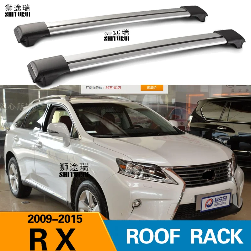 SHITURUI 2 шт. полозья для LEXUS RX серии 270 350 5-dr, внедорожник, 16-Алюминий сплав Боковые стержни поперечные рейки багажник на крышу Чемодан
