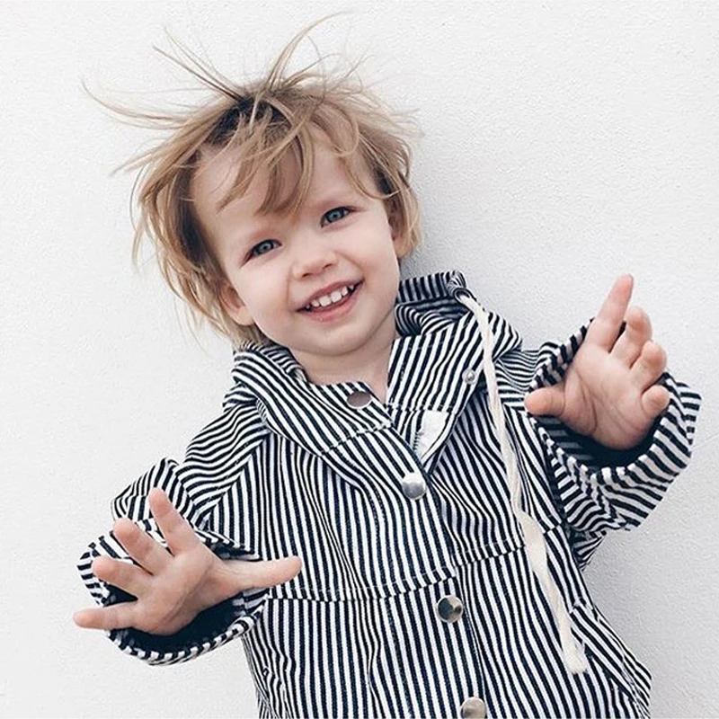 ACE LOVE/Модная весенне осенняя одежда в полоску для маленьких девочек повседневное