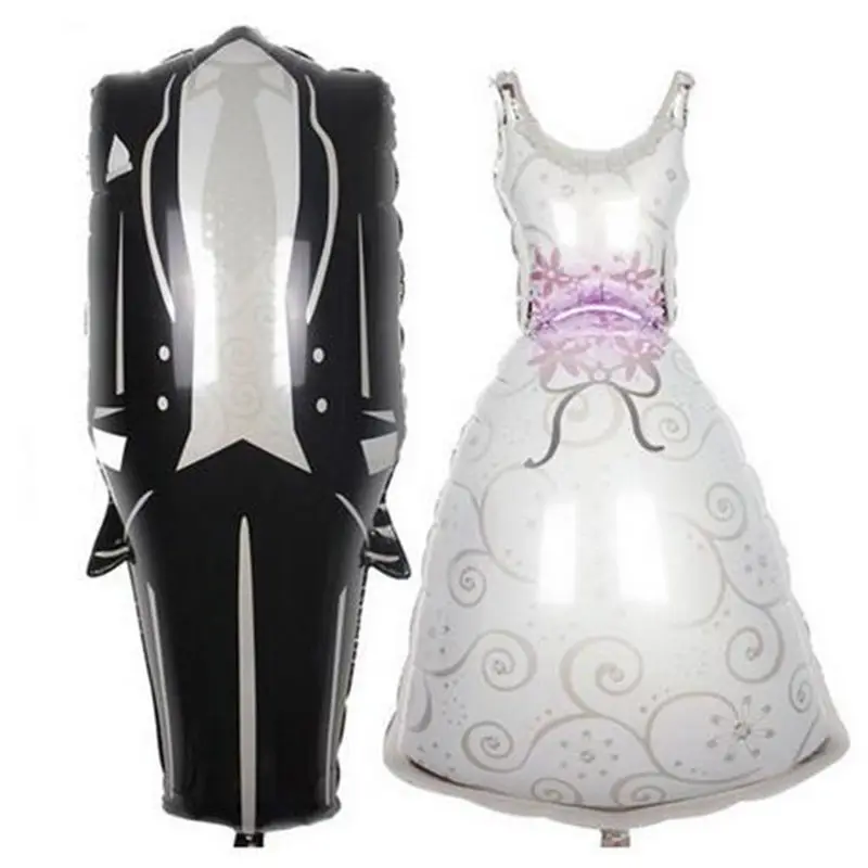 2017 Творческая Дизайн Жених и невеста платье формы алюминиевой пленки воздушные