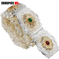 sunspicems gold silver color kaftan belt for women morocco ethnic wedding dress caftan waist jewelry crystal belly chains gift