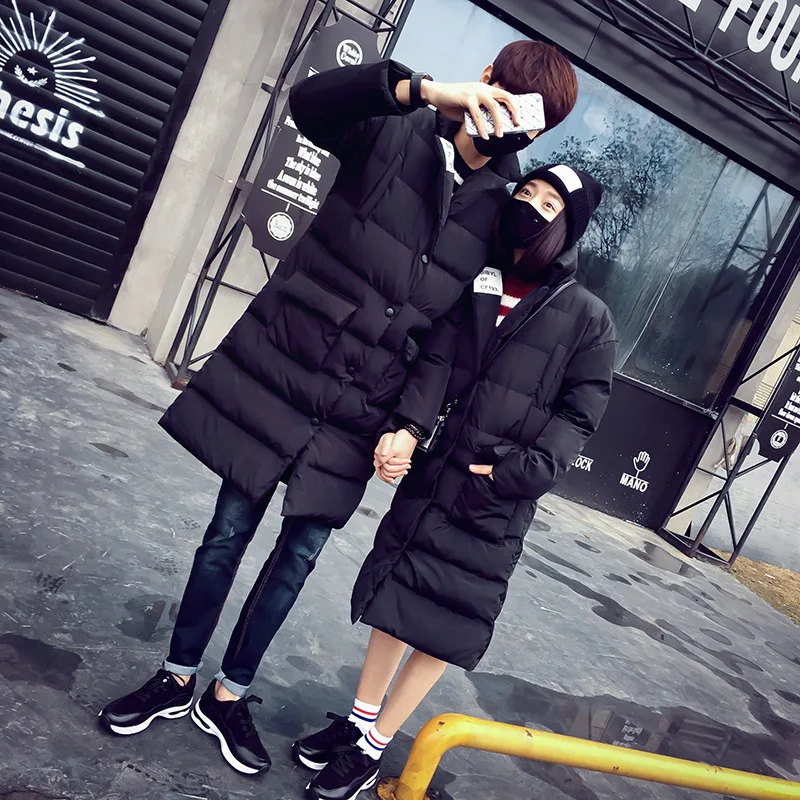 Бесплатная доставка! Мужская длинная стеганая куртка с хлопковой подкладкой