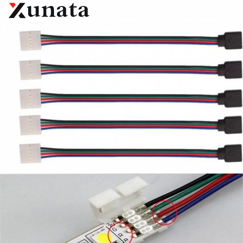 10 мм 4 Pin LED RGB Разъем адаптер Кабельный зажим безsolderless разъем 5 шт./лот бесплатная