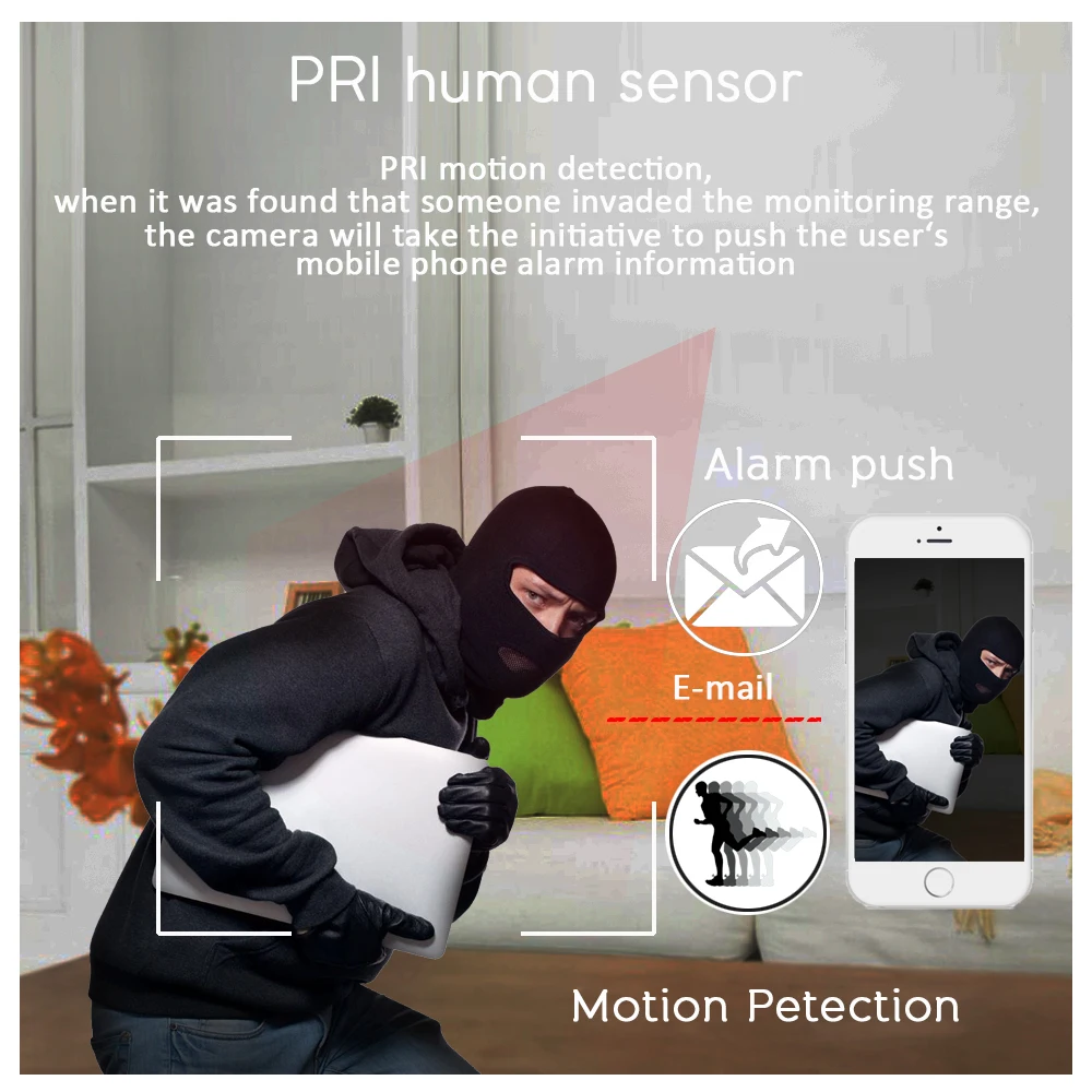 Беспроводная водонепроницаемая уличная камера OUERTECH с солнечной зарядкой Wi-Fi 1080P