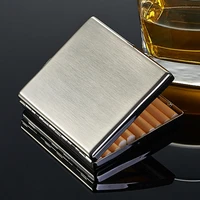 big contain stainless steel cigarette case 20 pieces cigarette holder smoking gadgets for men retro cigarette box luxury gifts