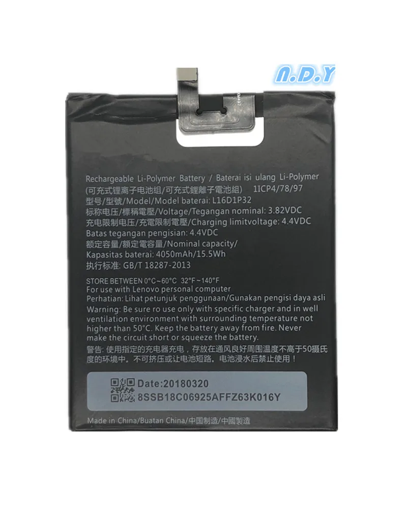 Оригинальный аккумулятор 4050 мАч для Lenovo Phab 2 Plus / PB2 670 670N 670M L16D1P32|batteries batteries|battery
