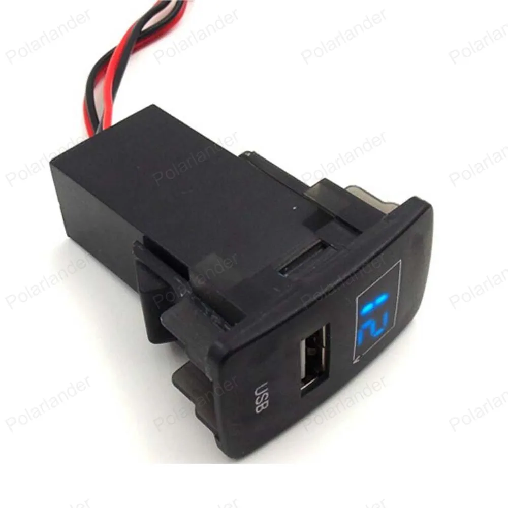 Разъем USB светодиодный цифровой вольтметр автомобильное зарядное устройство для