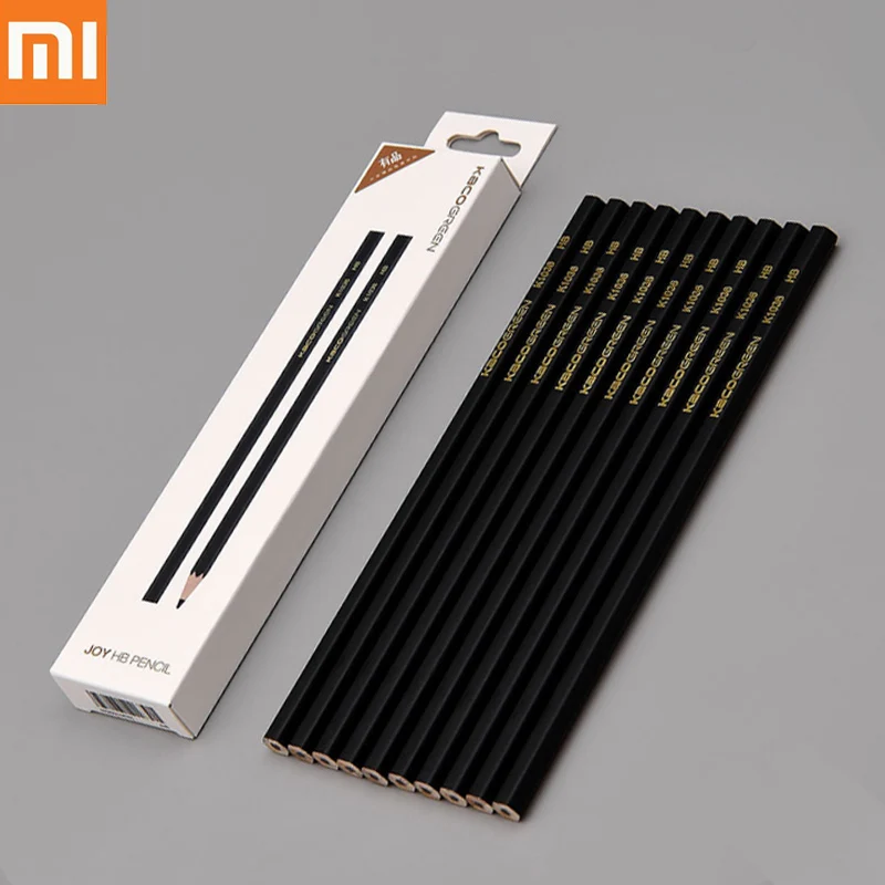 Белый 10 шт., карандаш Xiaomi Mijia Kaco Joy HB 2,2 мм, KACO, деревянная ручка для рисования, письма, рисования, карандаши для рисования, школьные, офисные, канцелярские принадлежности - Цвет: Белый