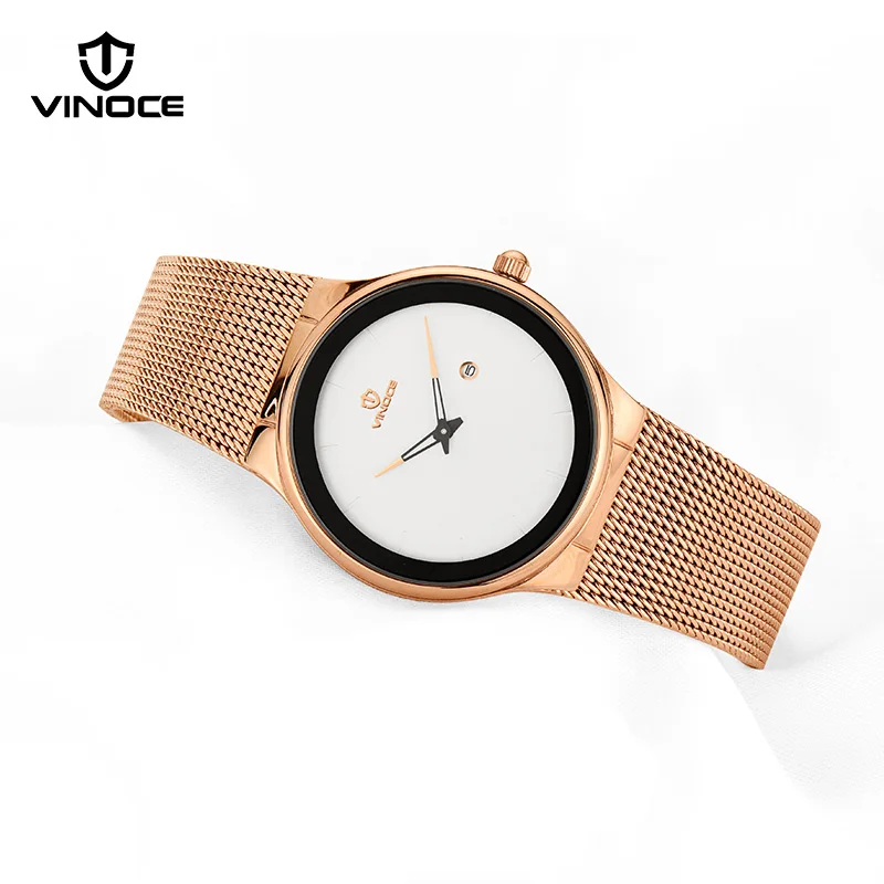 Часы VINOCE женские модные деловые водонепроницаемые золотые кварцевые 2019|watch