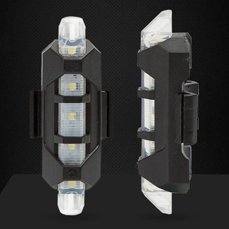 Белый велосипедный задний светильник перезаряжаемый Usb светодиодный