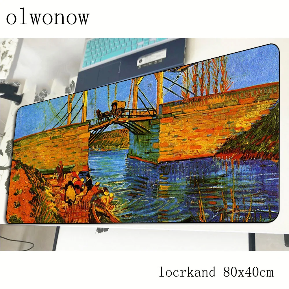 Ван Гог коврик для мыши с изображением 800x400x3 мм профессиональный игровой геймер
