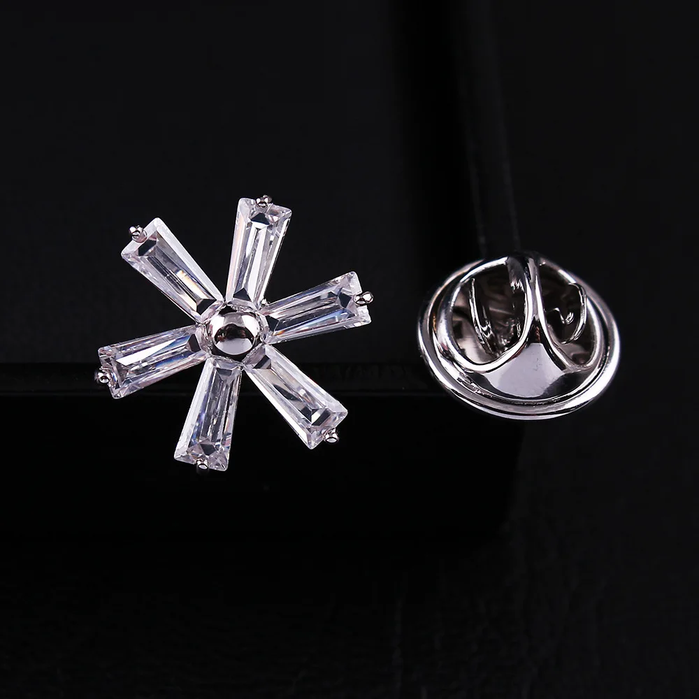 

Korean style crystal daisies male brooches, mini lapel pin collar button brooches for ladies