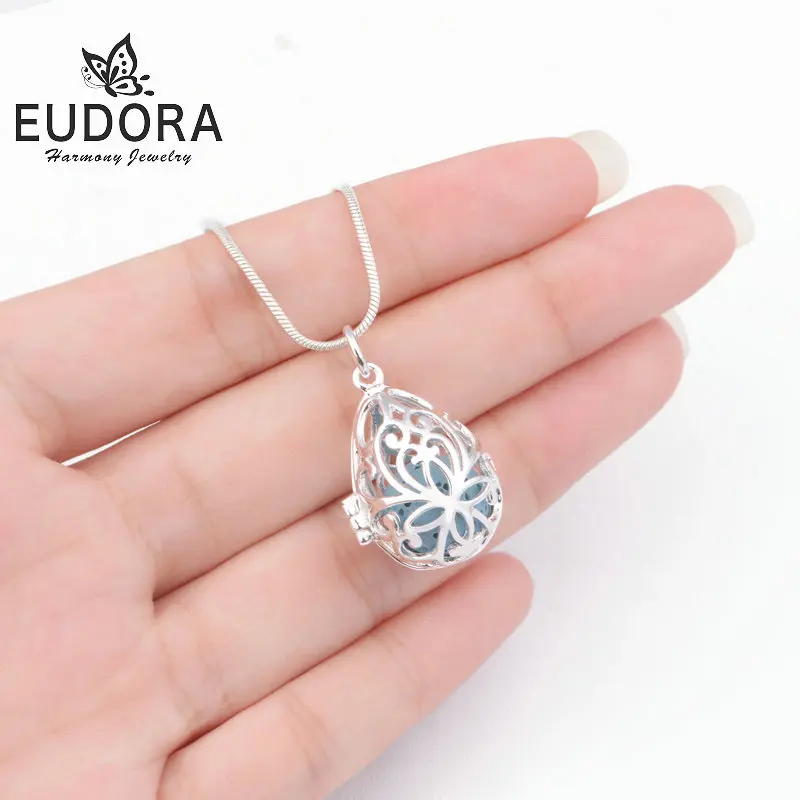Eudora 12 мм Fllower Духи диффузор медальон кулон ожерелье Лава fit вулканическая лава шар