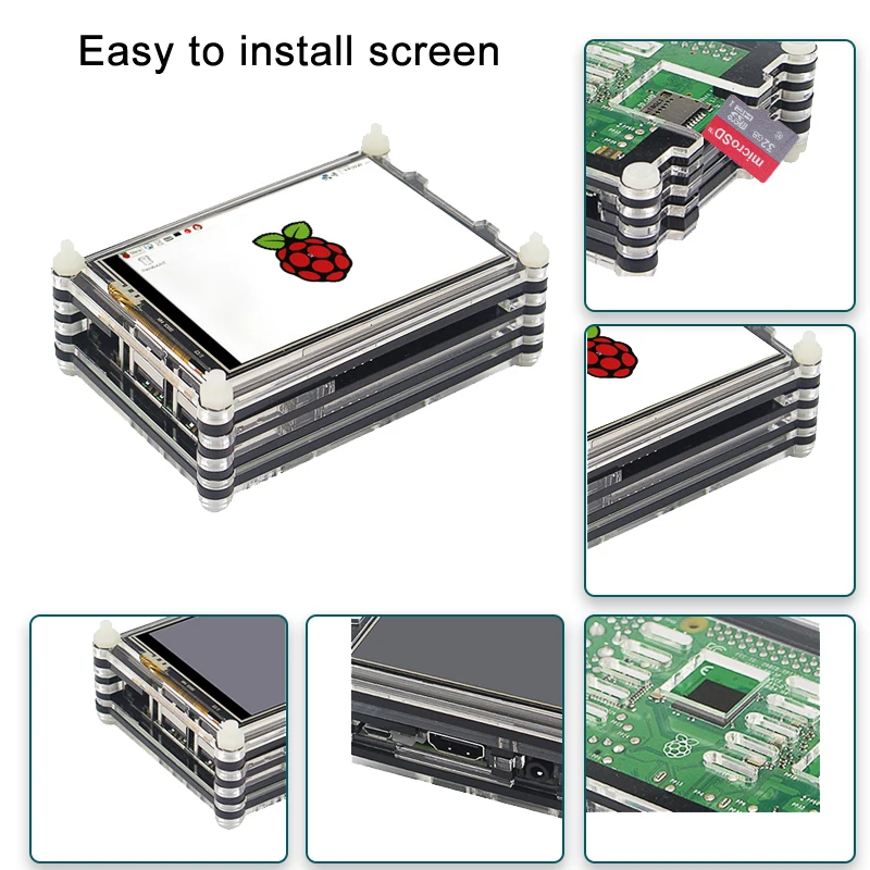 Raspberry Pi 3B Plus сенсорного экрана 3 5 дюймов TFT ЖК дисплей 480*320 GPIO Дисплей для контроля