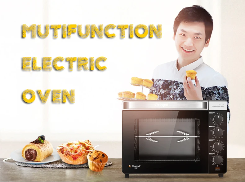 

32L Multi-Functional Electric Household Baking Oven Cake Bread Enameled Oven With Big Capacity CRTF32K