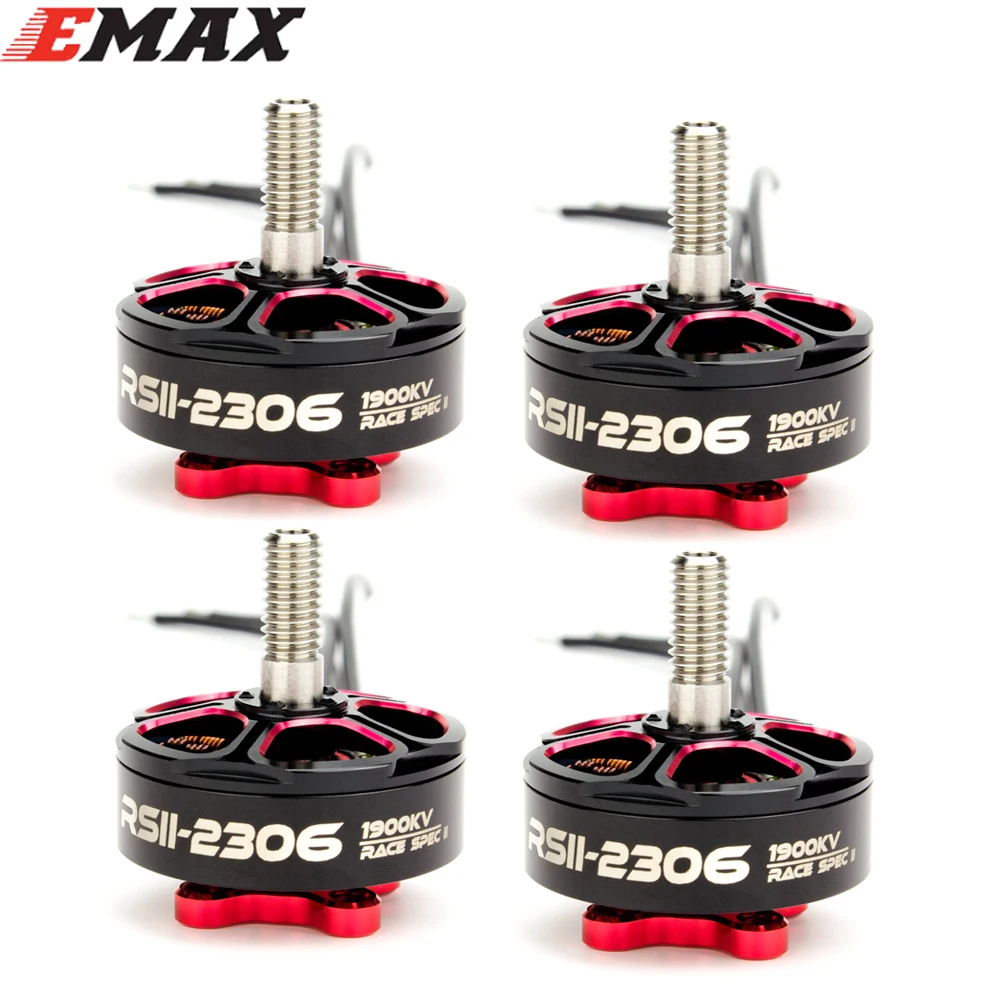 4 шт./лот Emax RSII 2306 Race Spec безщеточный (4 6 S) 1600/1700/1900/2400/2600kv CW против часовой стрелки