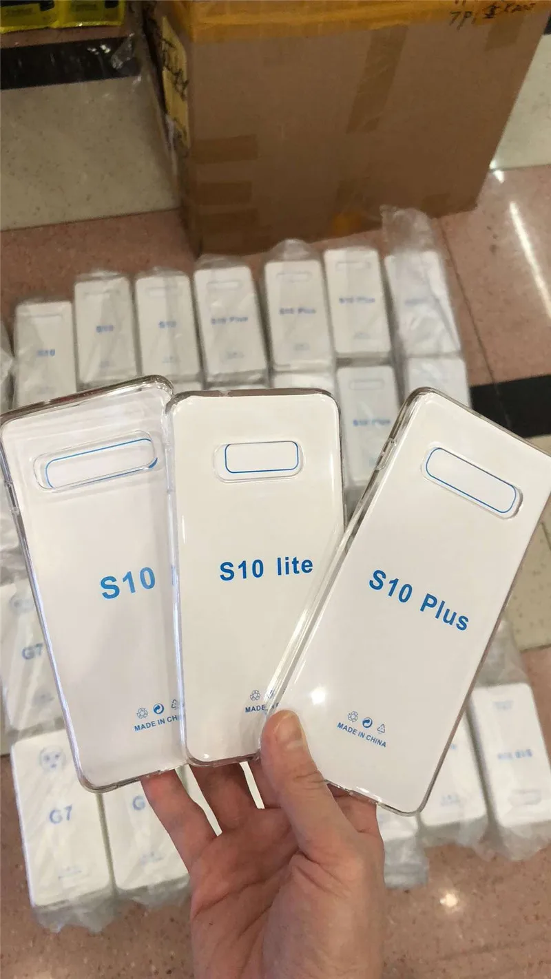 Transparent Soft Case For Samsung Galaxy S10 Plus 2019 Air Cushion Crystal TPU Silicone Cover | Мобильные телефоны и