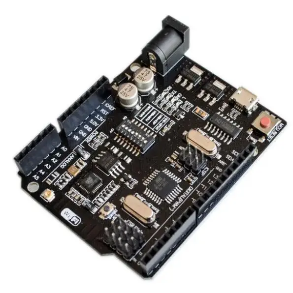 5 шт. UNO + WiFi R3 ATmega328P ESP8266 (32 Мб памяти) Φ CH340G. Совместимость с Arduino Uno NodeMCU WeMos |