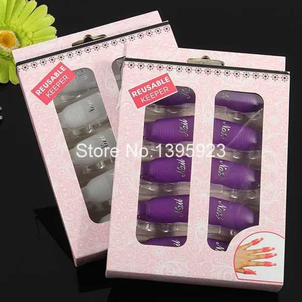 10pcs Plastic Acrylic Nail Art Soak Off UV Gel Polish Remover Wrap Clip Cap | Красота и здоровье