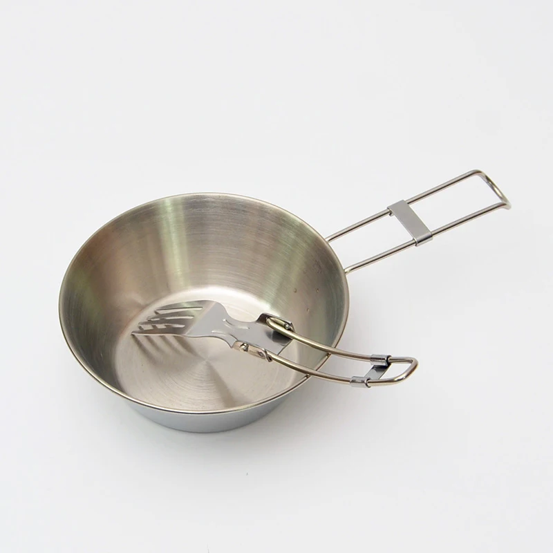 Миска для риса складной поднос миска из нержавеющей стали лапши кемпинга