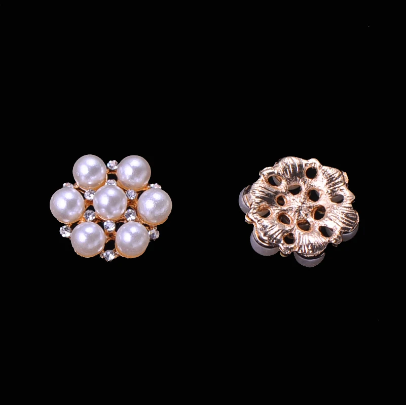 

(S0861)10pcs/lot, round shape,18mm rhinestone embellishment , flat back ,silver or light gold plating,ivory pearl