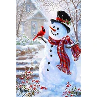 5d diy diamond painting full drill diamond embroidery christmas decorations for home snowman pattern cross stitch wall stickers