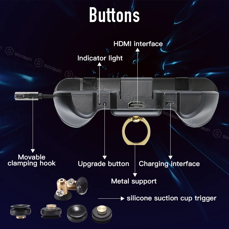 PUPG мобильный игровой контроллер триггер HDMI дисплей телефон к телевизору проектор геймпад джойстик контроллер l1r1 подключи и играй для iphone