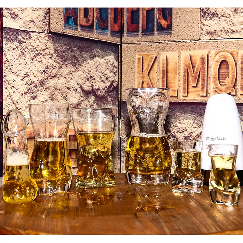 Хрустальная чашка для виски с человеческим телом пивная стеклянная кружка